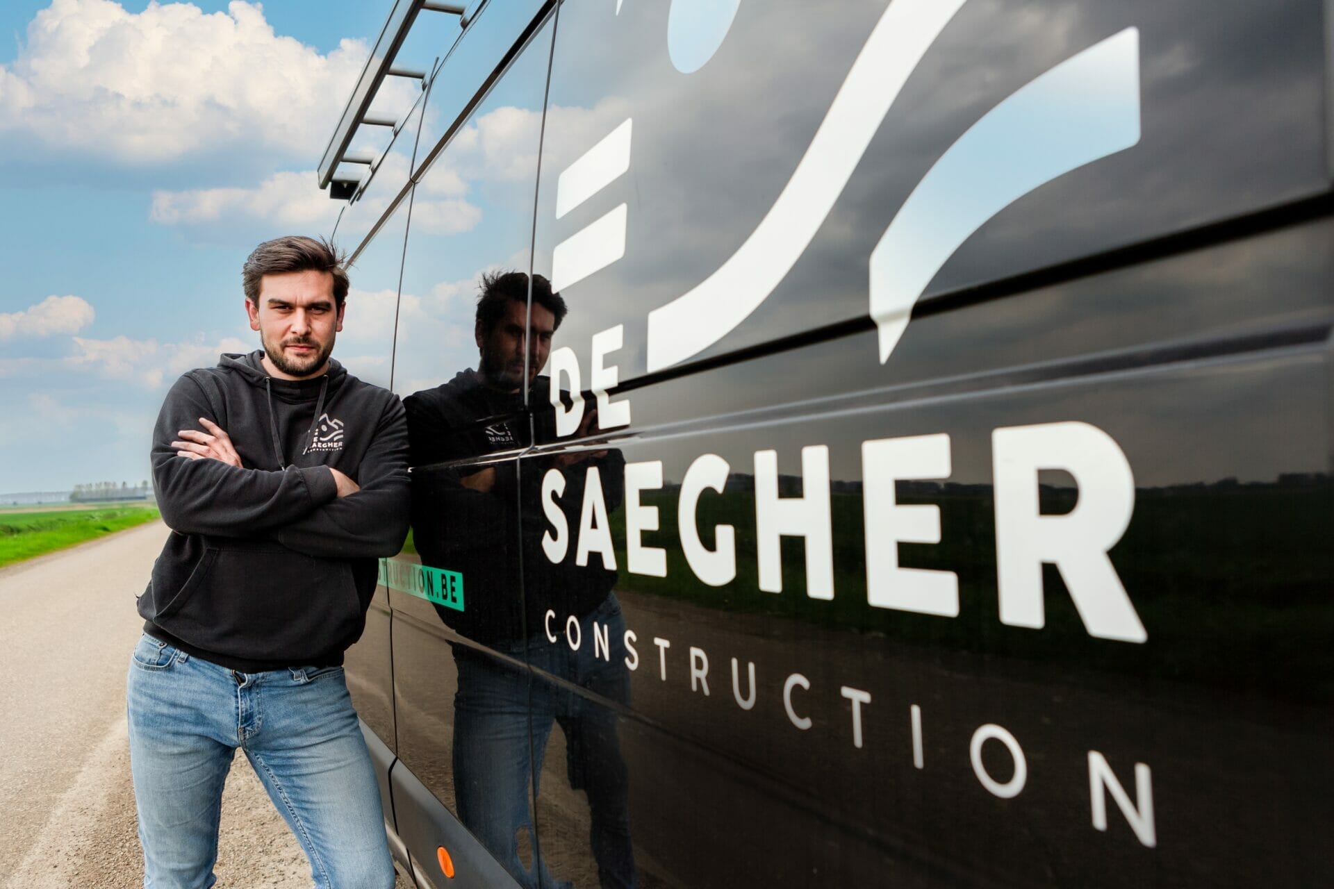 De Saegher Construction: Timo De Saegher -  Portret zaakvoerder. 29/04/2023
Foto: © Guido Van Damme - Studio Momentum 2023